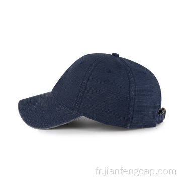 casquette de baseball en toile de bambou avec boucle en métal